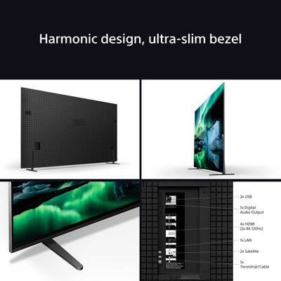 Sony K65XR80U 65 Inch BRAVIA 8 4K UHD HDR OLED Smart TV with BRAVIA Theatre Bar 8 HTA8000 Soundbar Bundle