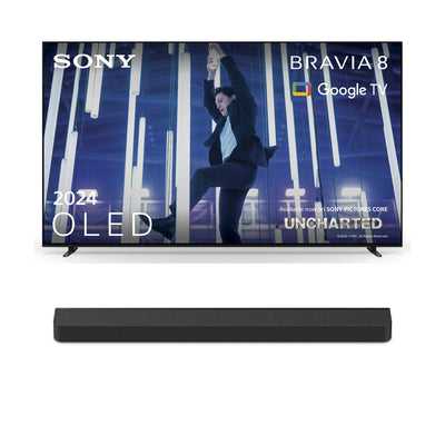 Sony K65XR80U 65 Inch BRAVIA 8 4K UHD HDR OLED Smart TV with BRAVIA Theatre Bar 8 HTA8000 Soundbar Bundle