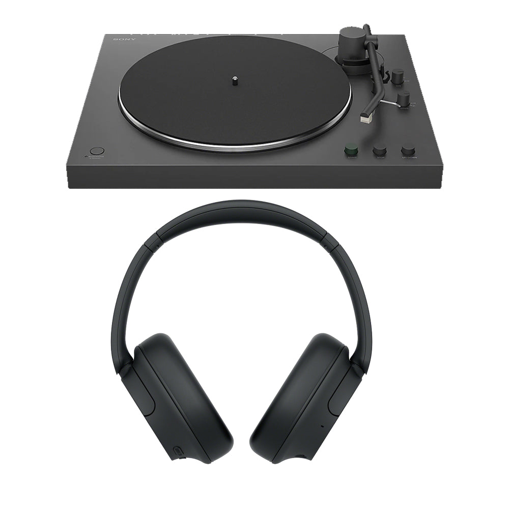 Sony PS-LX3BT Wireless Bluetooth Turntable with WH-CH720N Wireless Noise Cancelling Headphones - Black