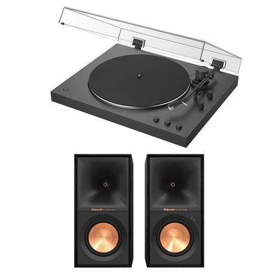 Sony PSLX3BT Fully Automatic Bluetooth Turntable With Klipsch R-50PM Powerd Bluetooth Speakers Pair Hi-Fi Package