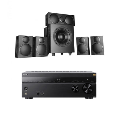 Sony TA-AN1000 7.2 Ch 8K Dolby Atmos AV Amplifier with Wharfedale DX3 HCP 5.1 Black Speaker Package