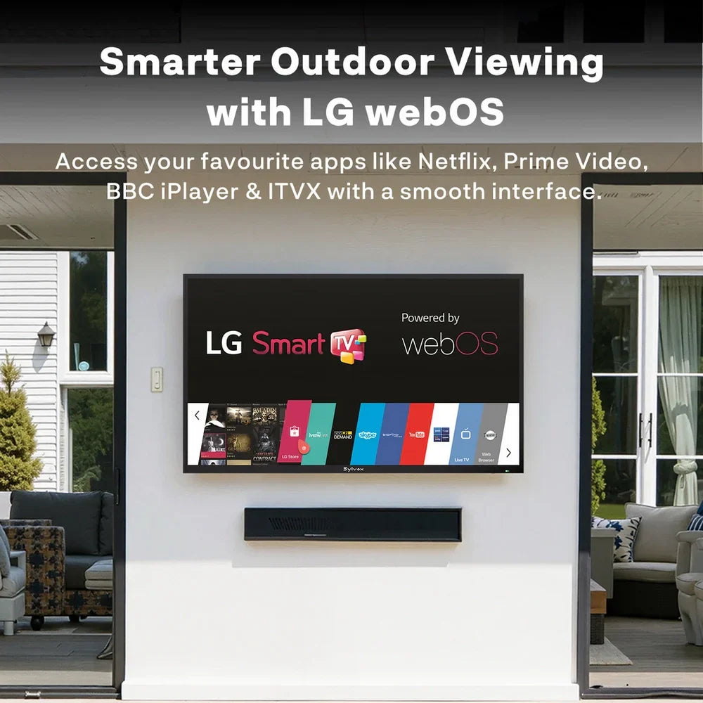 Sylvox OT43B1K4GC 43 Inch 4K Ultra HD LED Partial Sun Outdoor Smart TV