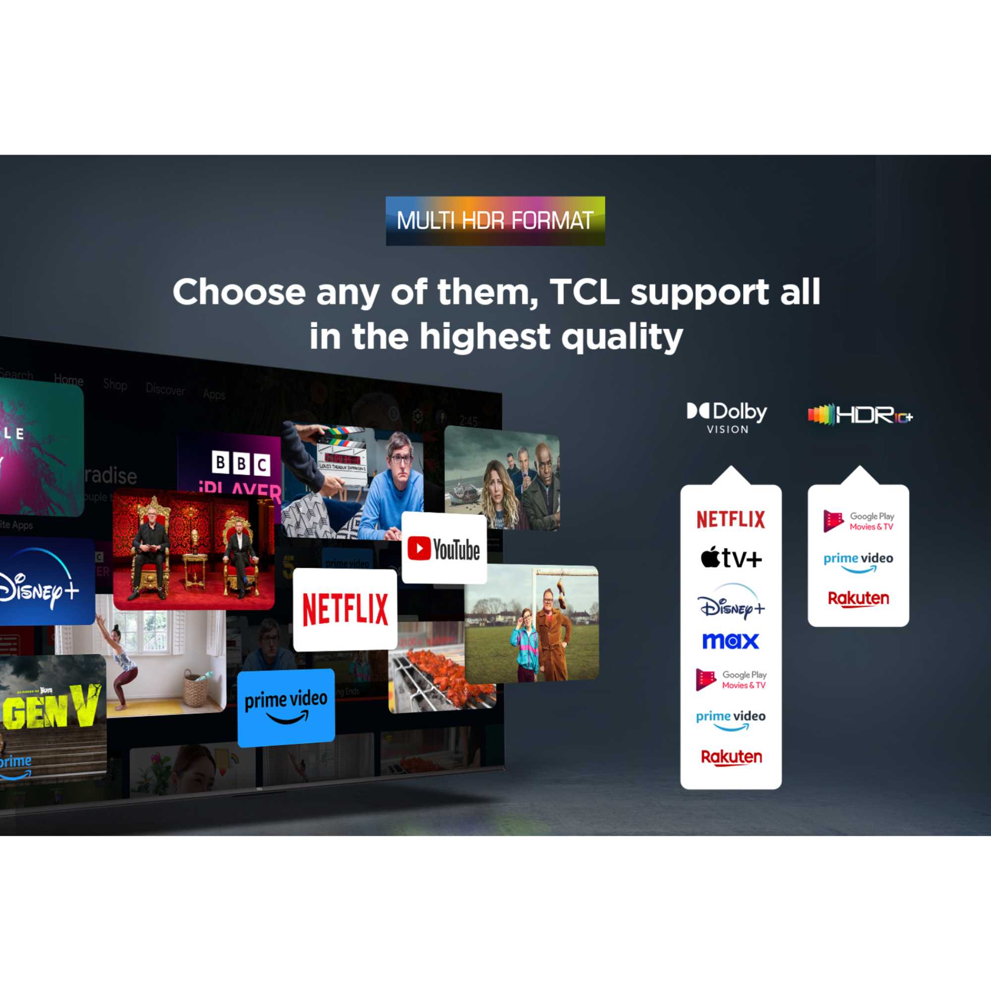 TCL 65P7K-UK 65 Inch P7K 4K QLED Ultra HD HDR Direct LED Smart Google TV