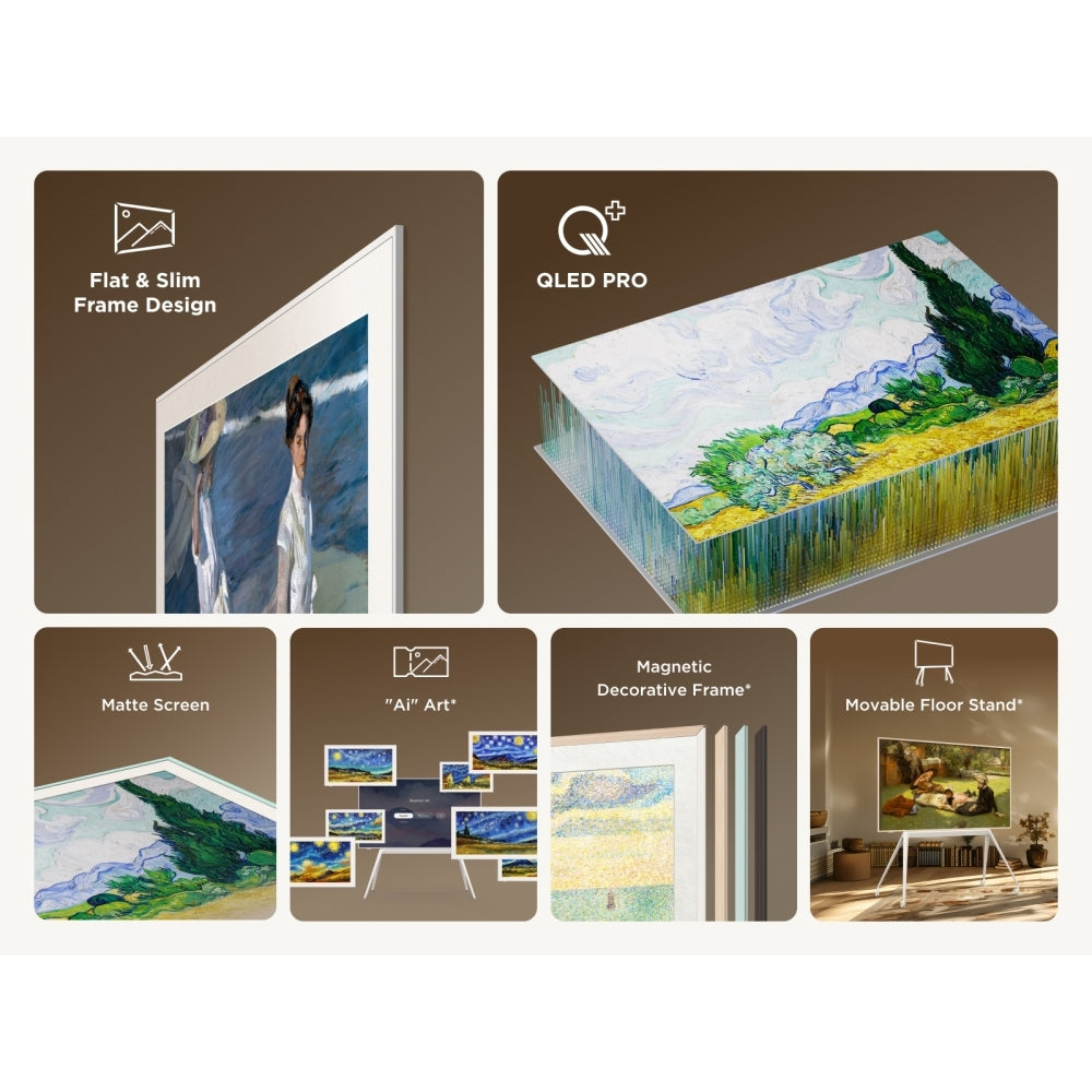 TCL 75A300W-UK 75 Inch NXTVISION A300W 4K Ultra HD QLED PRO HDR Google Frame TV