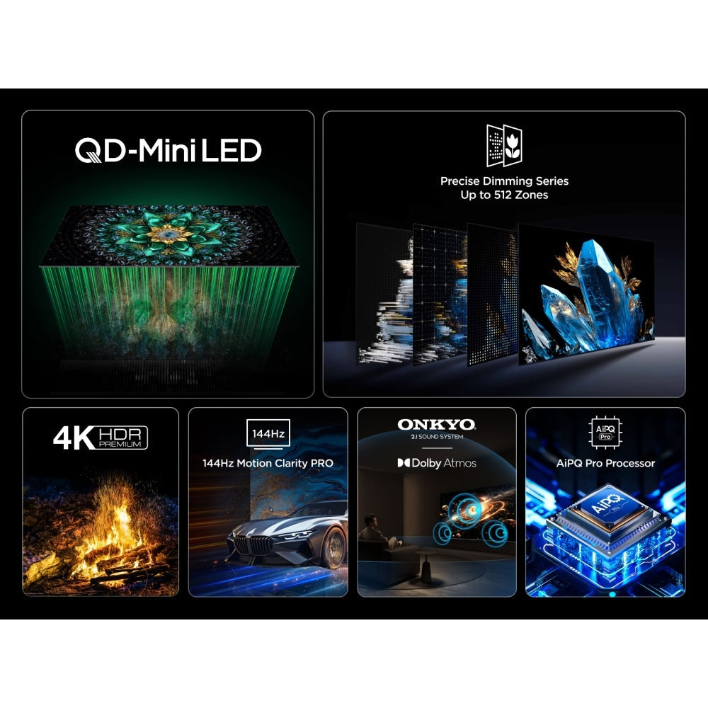 TCL 75Q6C-UK 75 Inch Q6C 4K Ultra HD HDR QD-Mini LED Smart Google TV