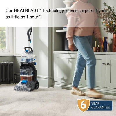 Vax CDCW-SSXS SpinScrub Power Carpet Washer Grey and Tiger Blue