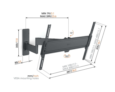 Vogels Quick TVM 1645 Full-Motion TV Wall Mount for TVs from 40 to 77 inches