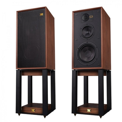 Wharfedale Linton Heritage Standmount Speakers with Matching Stands - Walnut