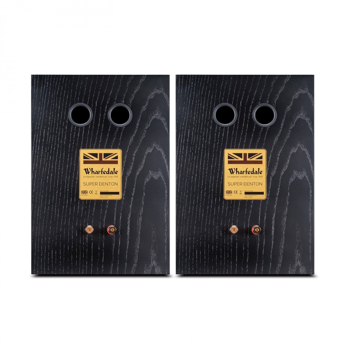 Wharfedale Super Denton Heritage Standmount Bookshelf Speakers Pair - Black Oak