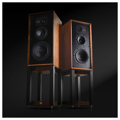 Wharfedale Super Linton Heritage Standmount Bookshelf Speakers Pair - Mahogany
