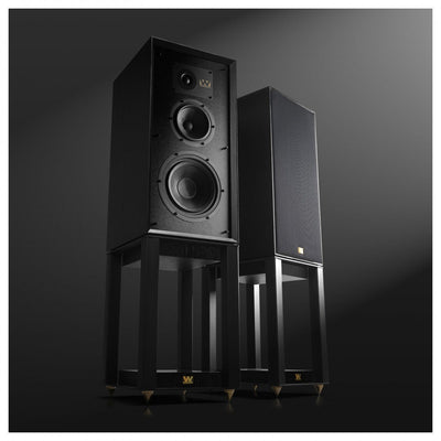 Wharfedale Super Linton Heritage Standmount Speakers with Matching Stands - Black Oak