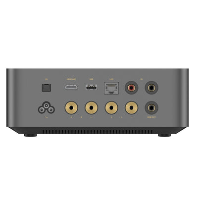 WiiM Amp Ultra Streaming Amplifier Grey with Klipsch RP-600M II Bookshelf Speakers Walnut - HiFi Package