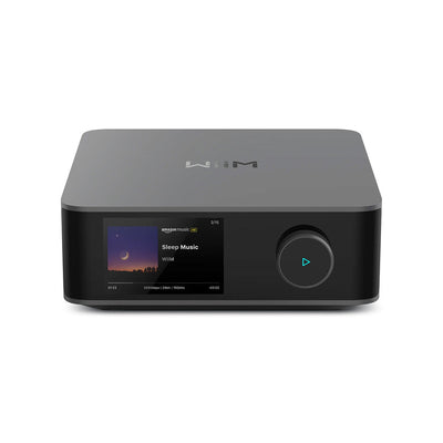 WiiM Amp Ultra Streaming Amplifier Grey with Klipsch RP-600M II Bookshelf Speakers Walnut - HiFi Package