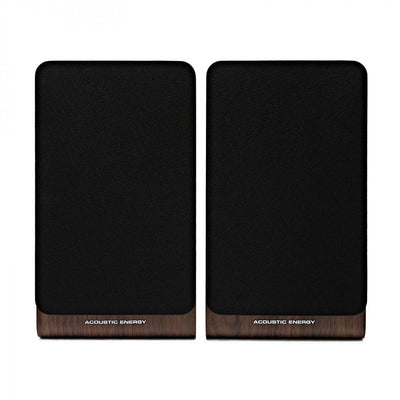 Yamaha AS501 Integrated Stereo Amplifier with Acoustic Energy AE100 MK2 Bookshelf Speakers Pair Walnut HiFi Package