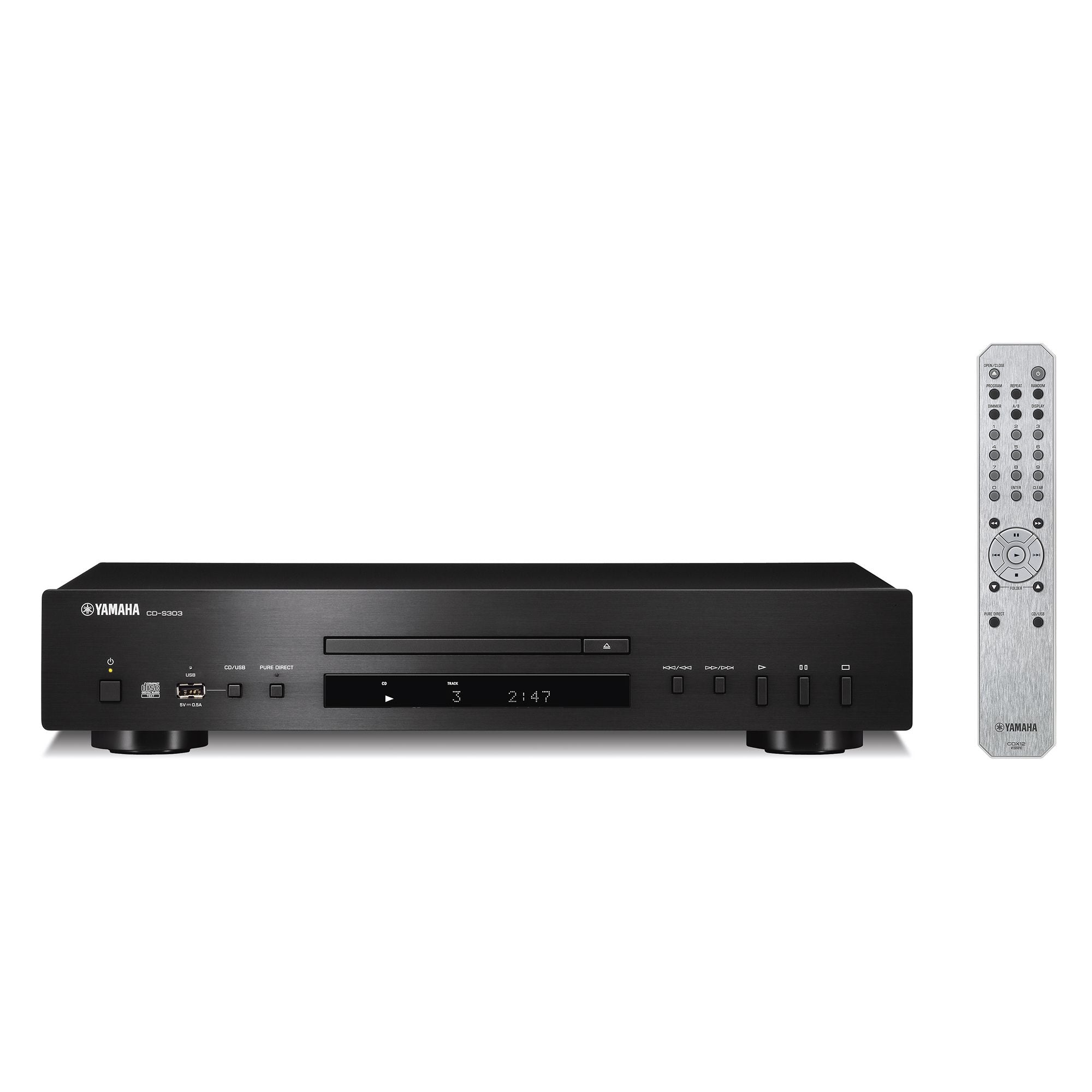 Yamaha R-N600A Network Receiver & CD-S303 CD Player with Wharfedale Linton Heritage Standmount Speakers with Matching Stands - Black