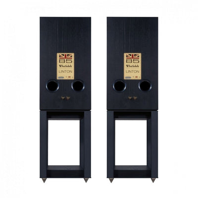 Yamaha R-N600A Network Receiver with Wharfedale Linton Heritage Standmount Speakers with Matching Stands - Black